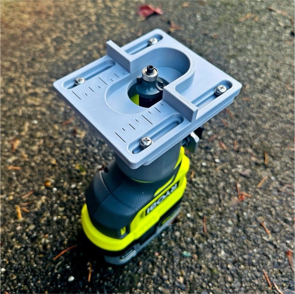 Ryobi Compact Router - 4" Sliding Bevel Guide