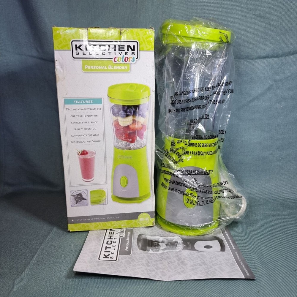 Kitchen Selectives Personal Blender, 15 Oz, Green