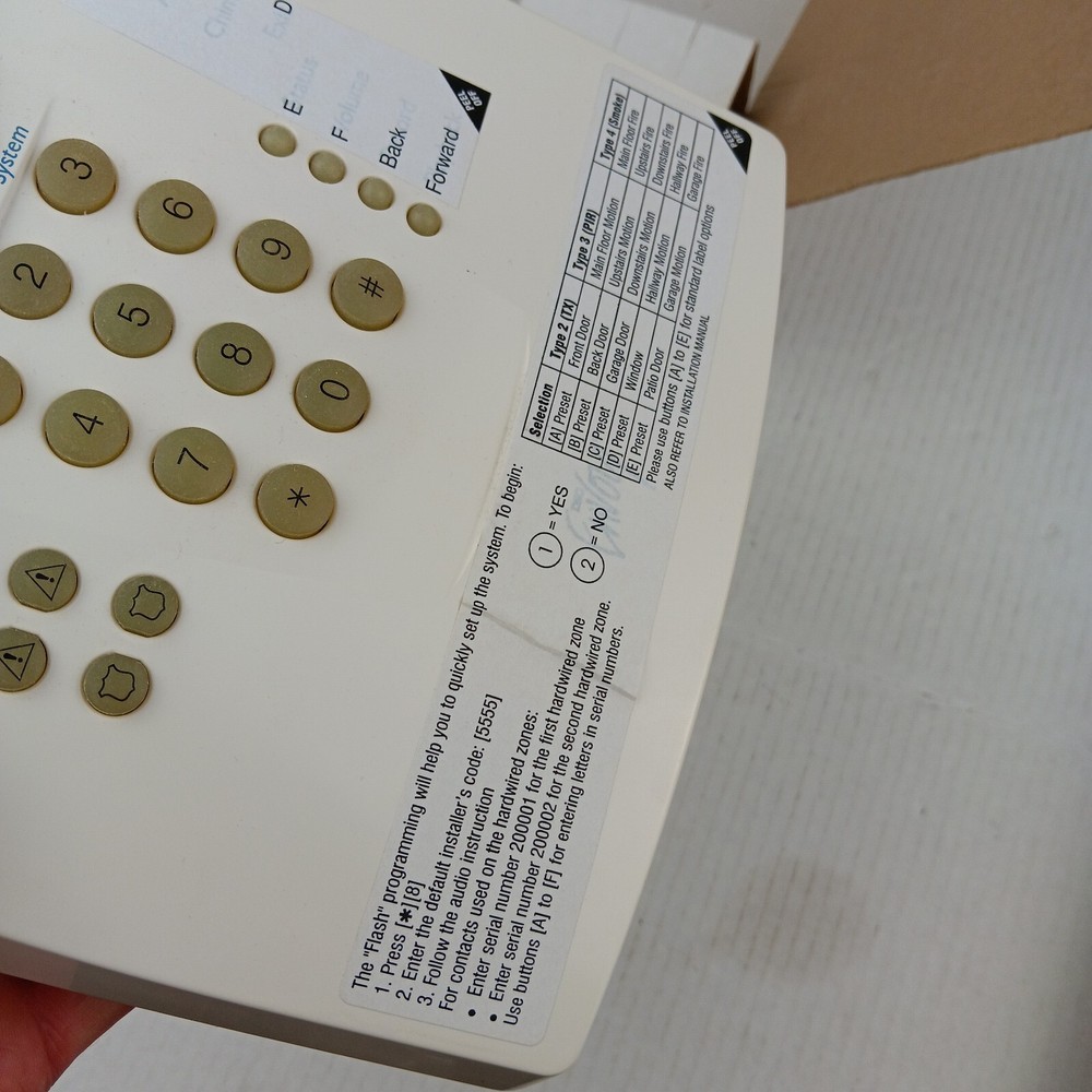 DSC NT9010 Security System Control Panel New Old Stock Manual And Transformer