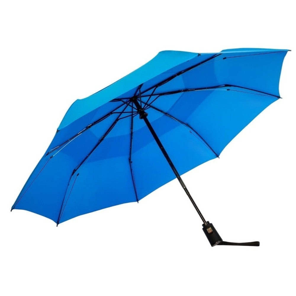 NWT Shedrain Vortex Blue Windproof Automatic Open Close Mens Umbrella
