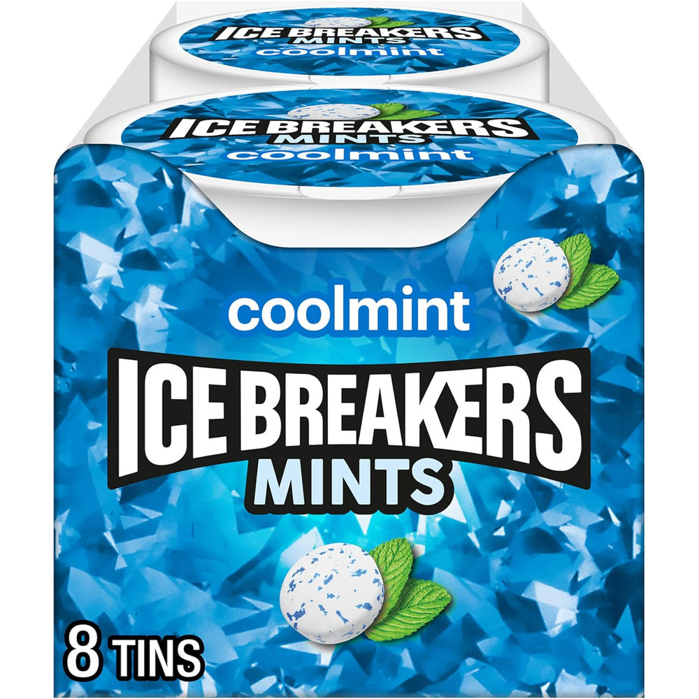 ICE BREAKERS Sugar Free Mints, Coolmint, 1.5 Ounce (Pack of 8)