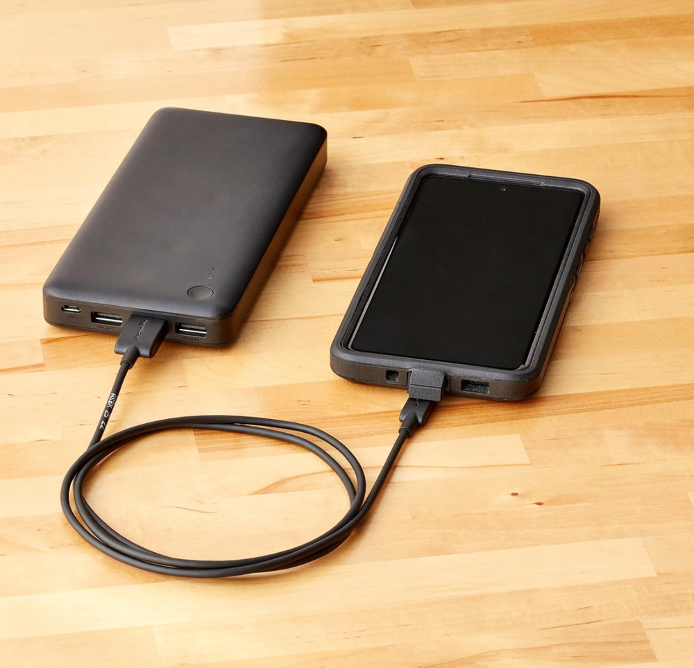 Amazon Basics USB-A to Micro USB Charging Cable, 480Mbps Transfer Speed 5 pk