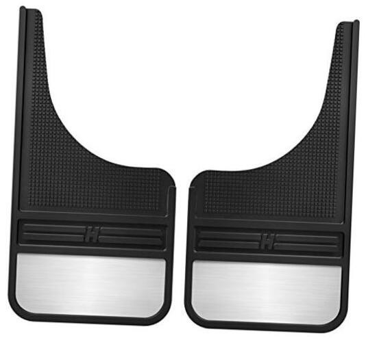 Universal Muddog Mud Flaps | Rubber Front Mud Flaps - 12" w/Weight - Black |