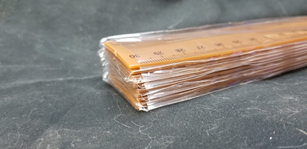 Brown Plastic Ruler Standard & Metric 10 Pack