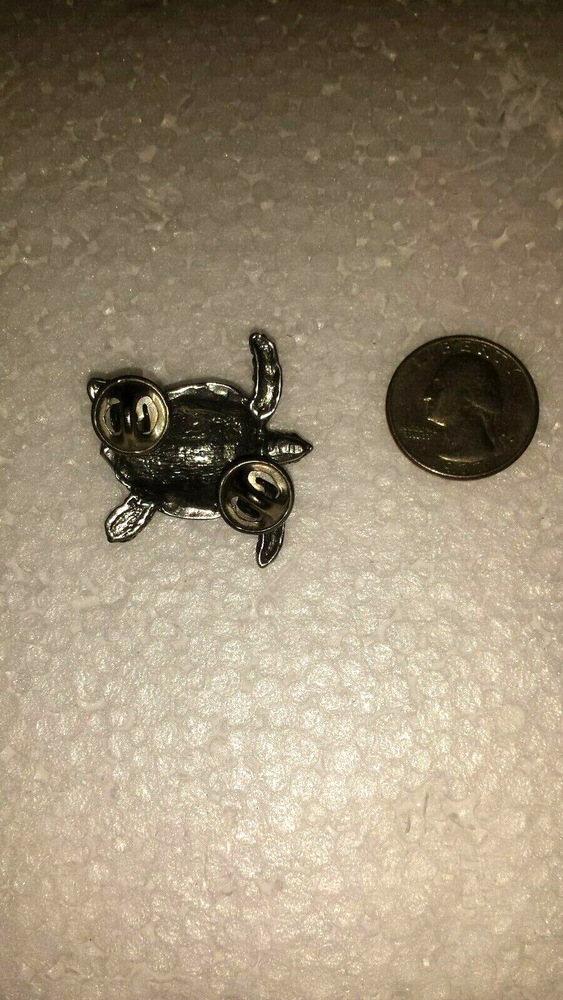 SILVERTONE TURTLE PIN