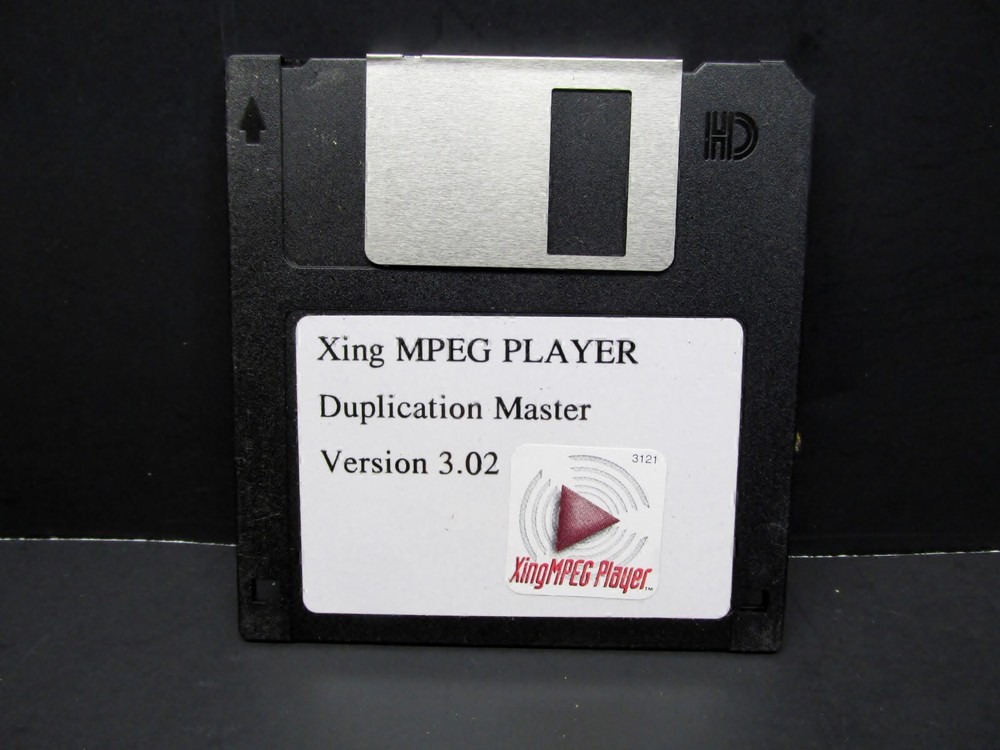 Xing MPEG Player, Version 3.02, Duplication MASTER, 3.5" Floppy Disk for Windows