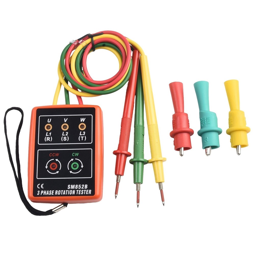 Reliable 3 Phase Sequ ence Tester for Rotation Detection with LED Indicator