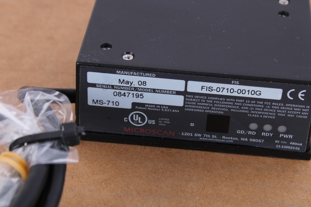 Microscan FIS-0710-0010G Fixed Barcode Scanner - New-Open Box