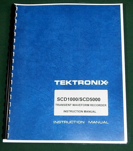 Tektronix SCD1000/SCD5000 Instruction Manual: Comb Bound & Protective Covers