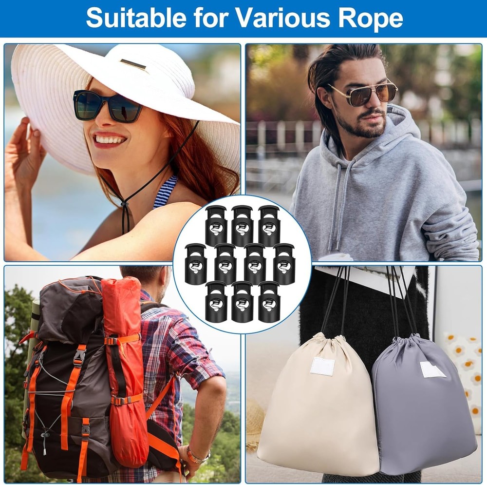 Drawstring Cord 57" 12 Pcs with Threaders