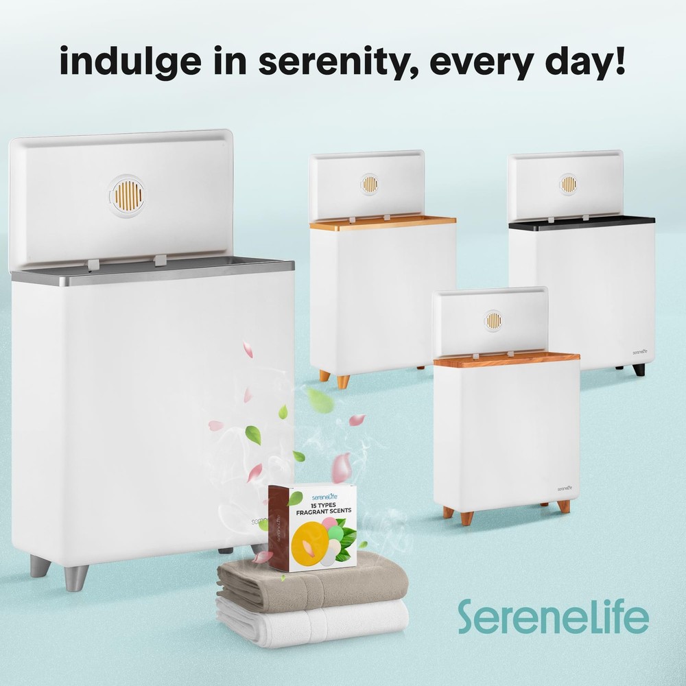 SereneLife Luxury Rectangle Towel Warmer - Silver