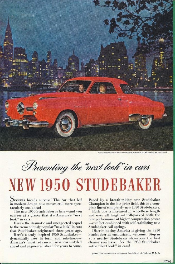Magazine Ad - 1950 - Studebaker Champion - red