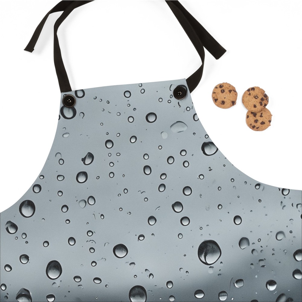 Raindrops Pattern Apron | Water Droplet Photo Print