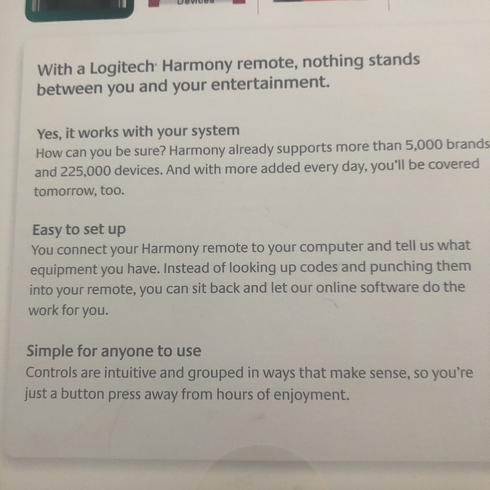 Logitech Harmony 700 Universal Remote , Never Used, In Box G2U