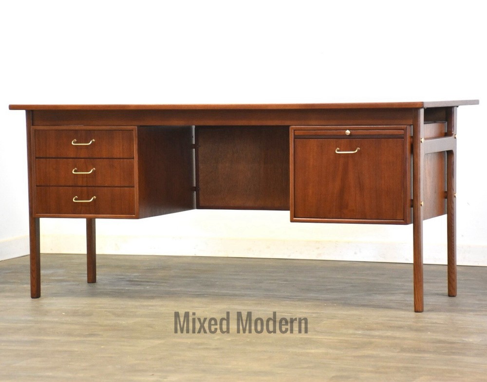 Refinished Danish Modern Teak Desk