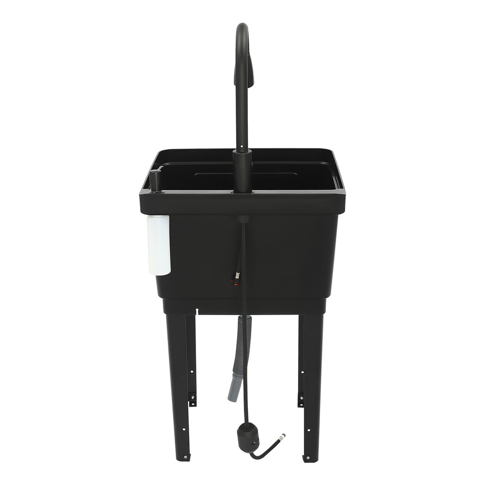 Durable Laundry Sink with Pull-Out Faucet and Spacious Design
