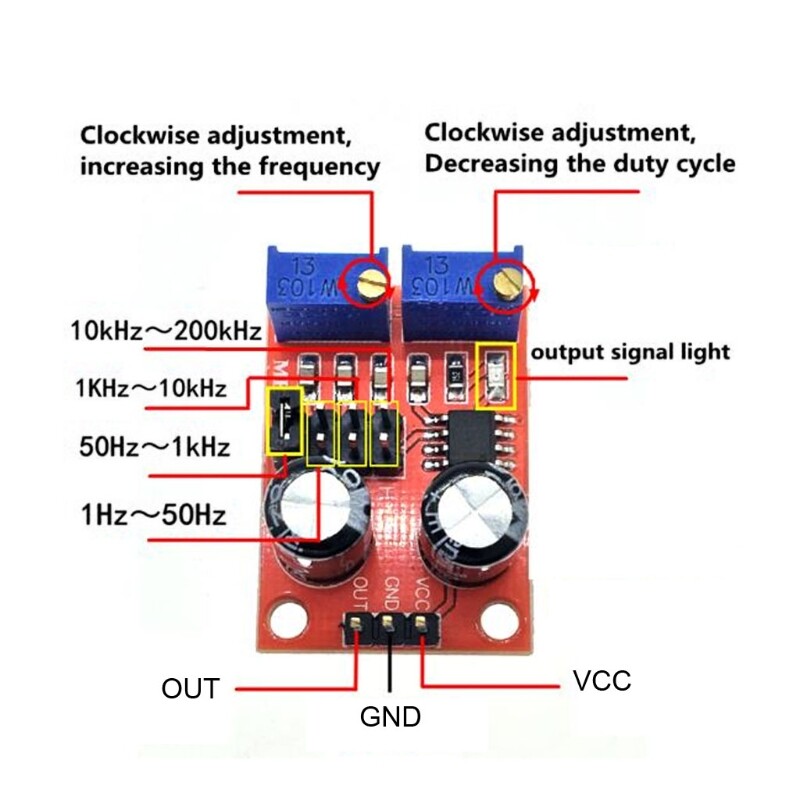 Frequency Duty Cycle Square Wave Signal Generator Stepper Motor Driver