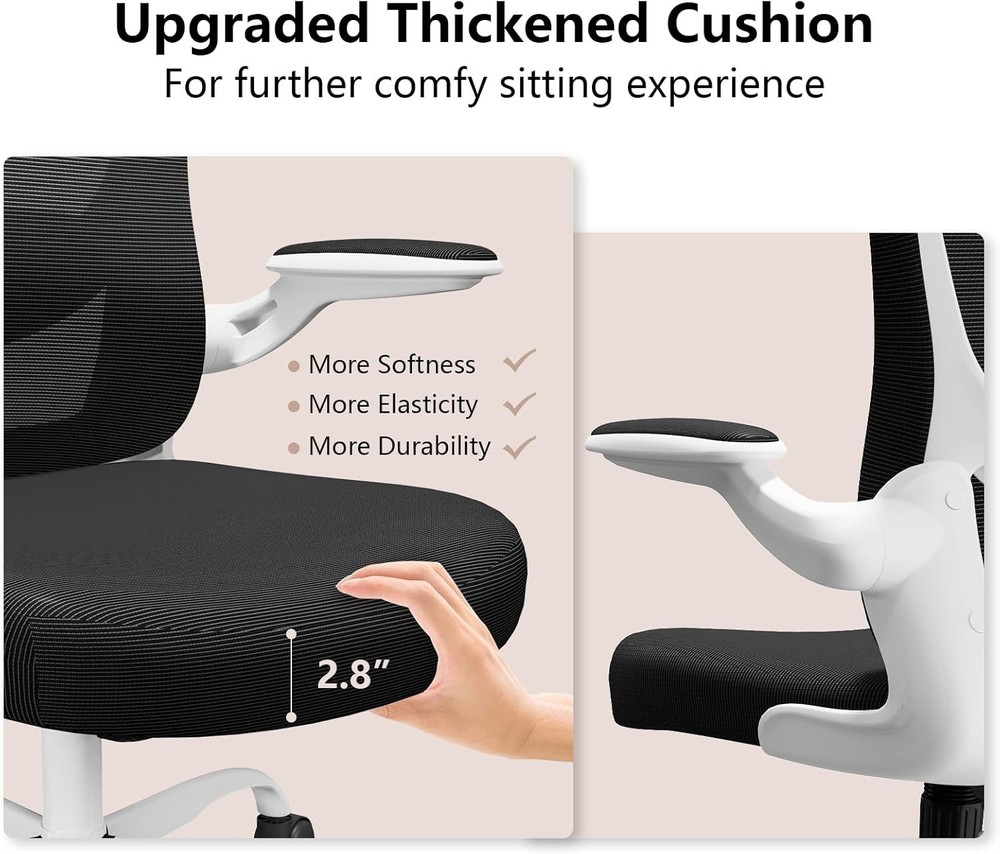 Comfortable Breathing Mesh Office Chair with Ergonomic Design & Rolling Casters