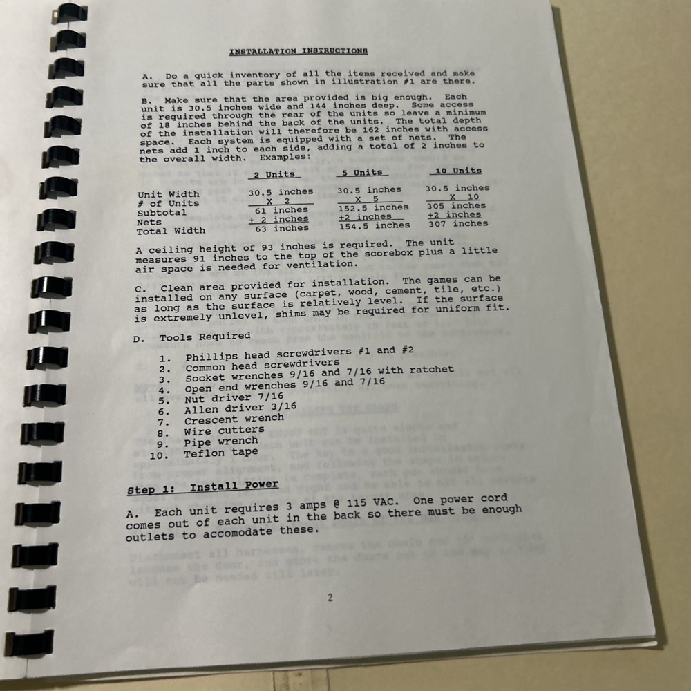 Original Shoot Out Meltec arcade game owners manual