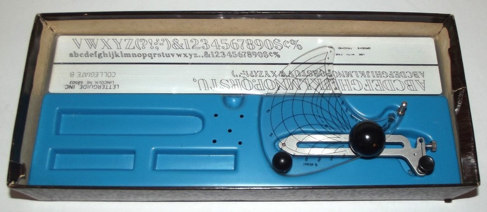 LETTERGUIDE Collegiate B Height and Slant Control Scriber with Template