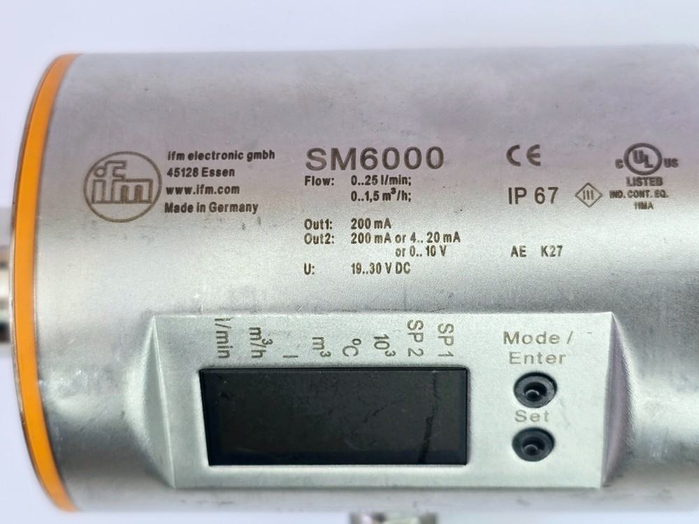 IFM EFECTOR SM6000 Flow Meter Sensor (NEW OPEN BOX)