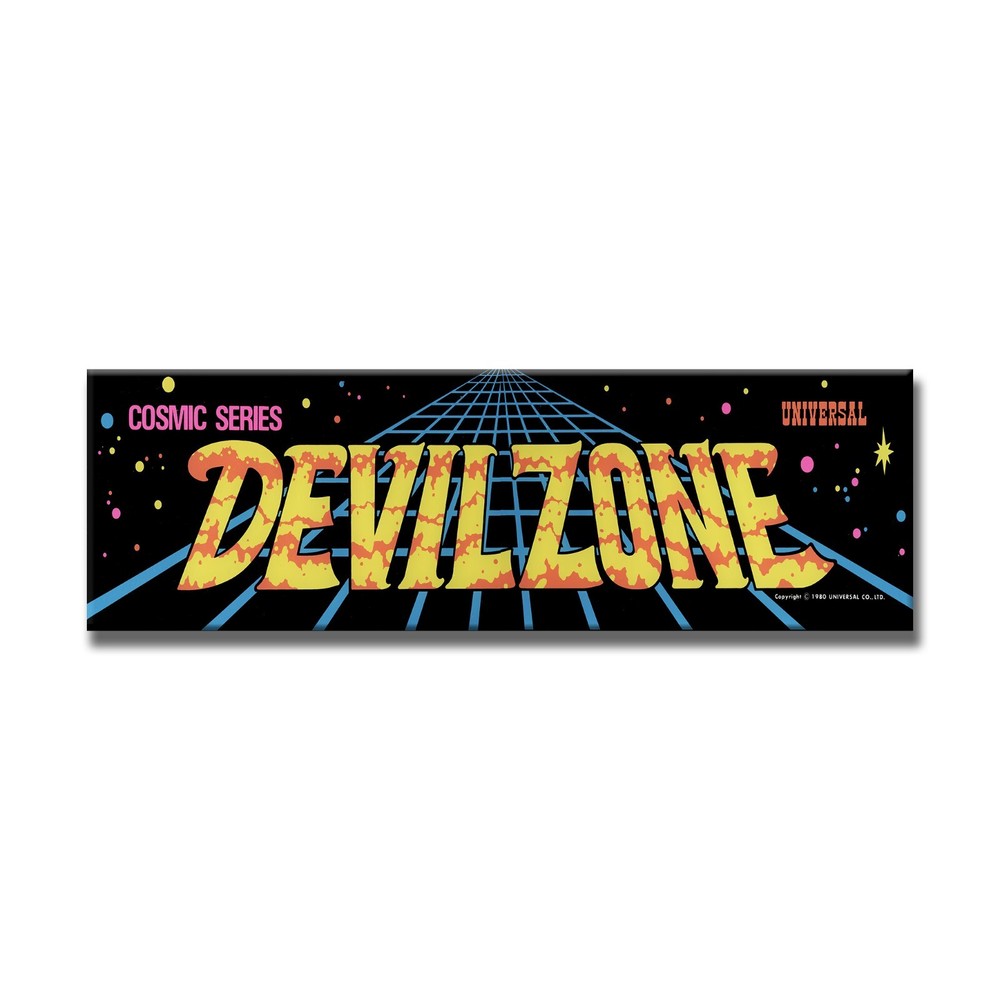 Devil Zone Premium Arcade Marquee Insert Reproduction Header Backlit Sign