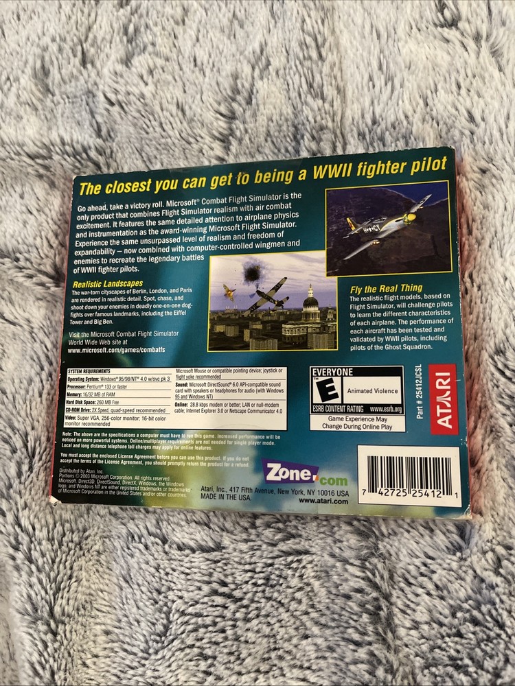 Microsoft Combat Flight Simulator WWII Europe Series PC CD ROM Game 2003 SEALED