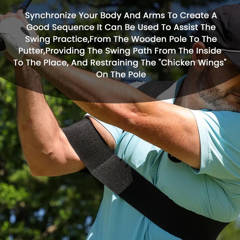 Swing Golf Power Band Training Aid Elbow Brace Straight Practice 2 Pack
