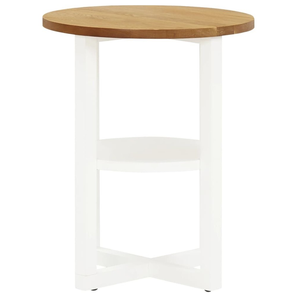 Lamp Table Round End Table Accent Side Coffee Table Solid Wood Oak vidaXL