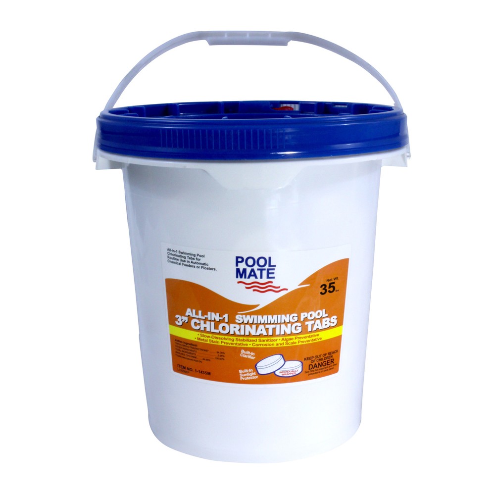 Pool Mate All-in-One 3" Chlorine Tabs - 35 Lbs