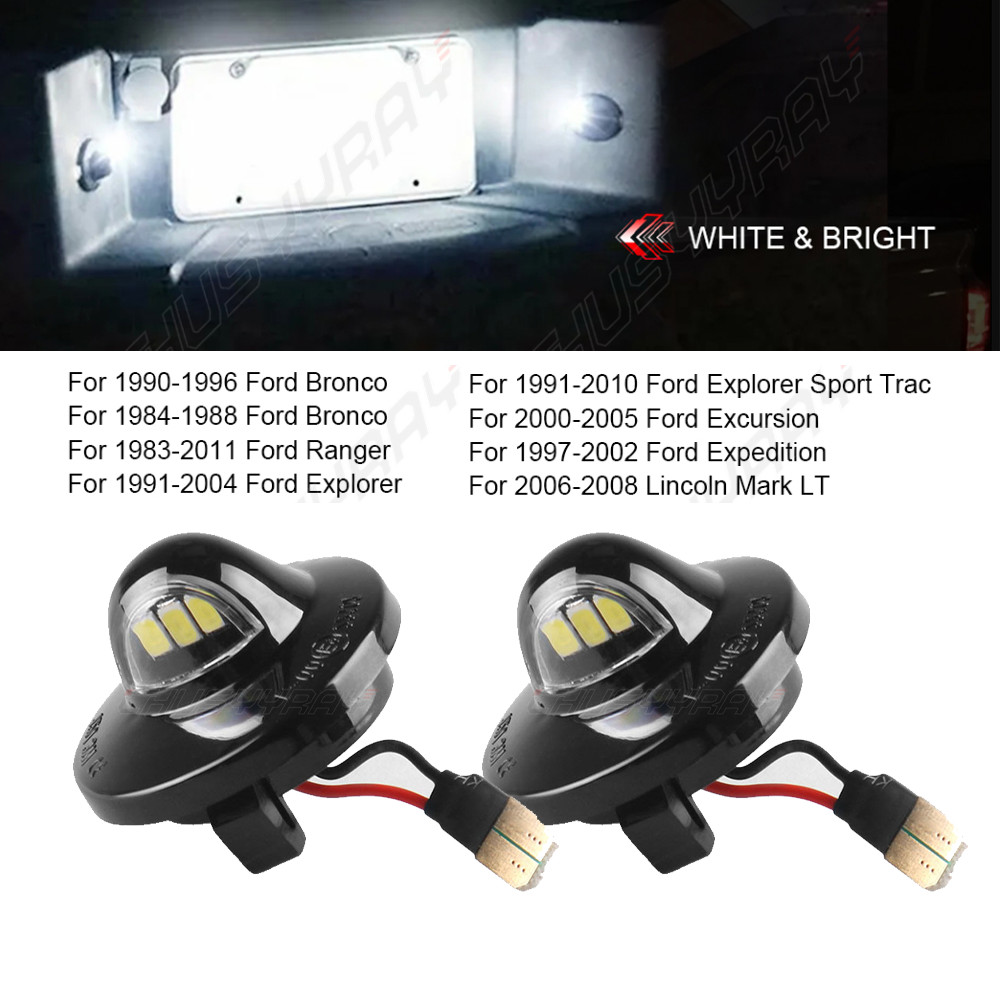 LED License Plate Light Lamp Assembly Replacement For 97-02 Ford Expedition