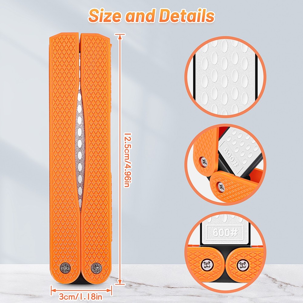 Sided Sharpener, Handheld Fine Coarse Diafold Blades Sharpening1407
