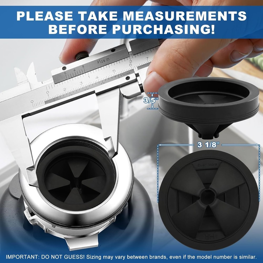 Easy-Clean 2-Pack Splash Guards for Garbage Disposals - 3 1/8 Inch Diameter