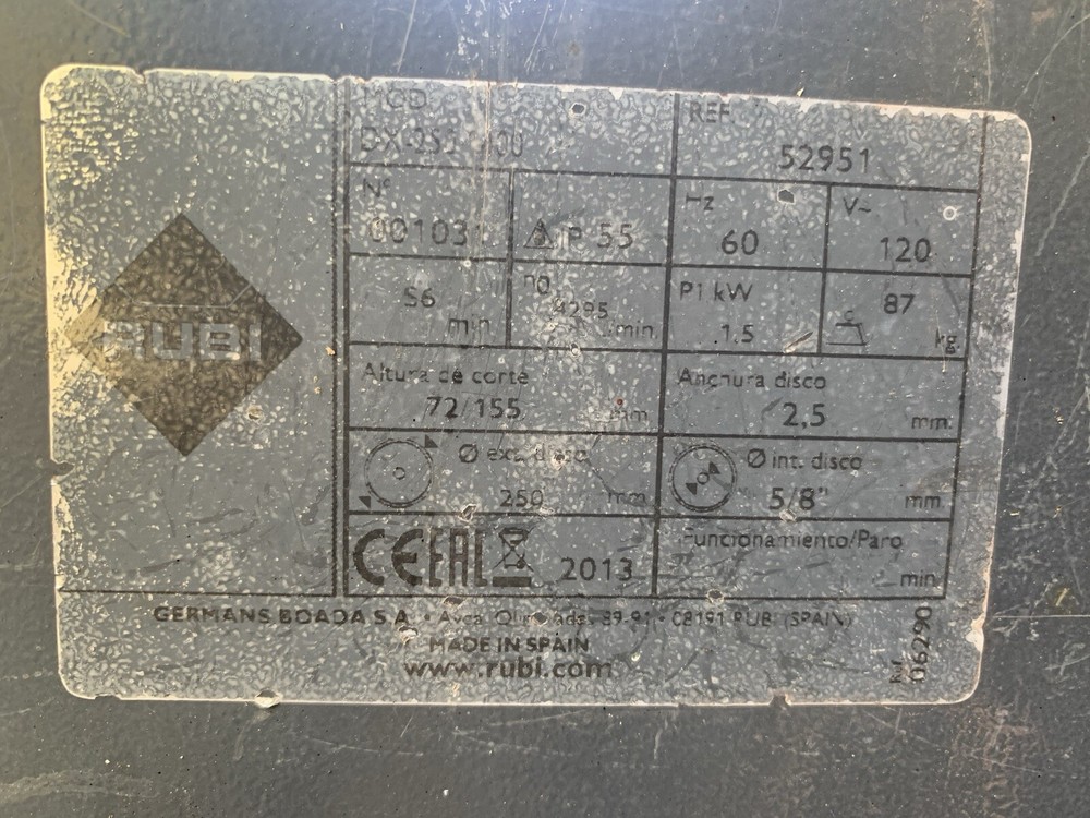 Tile and Stone Wet Saw, 52” Cutting Length