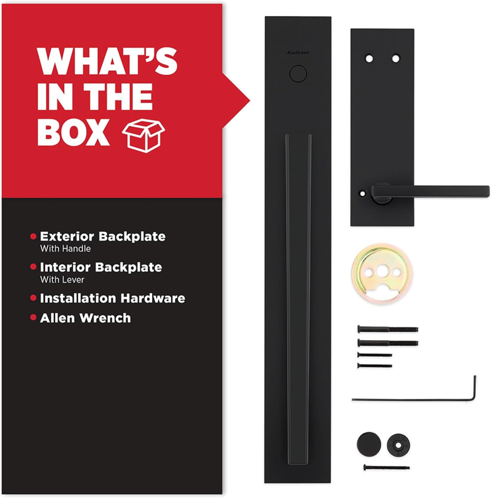 Caerus Front Door Lock Handle and Deadbolt Set, Entry Handleset Exterior with...