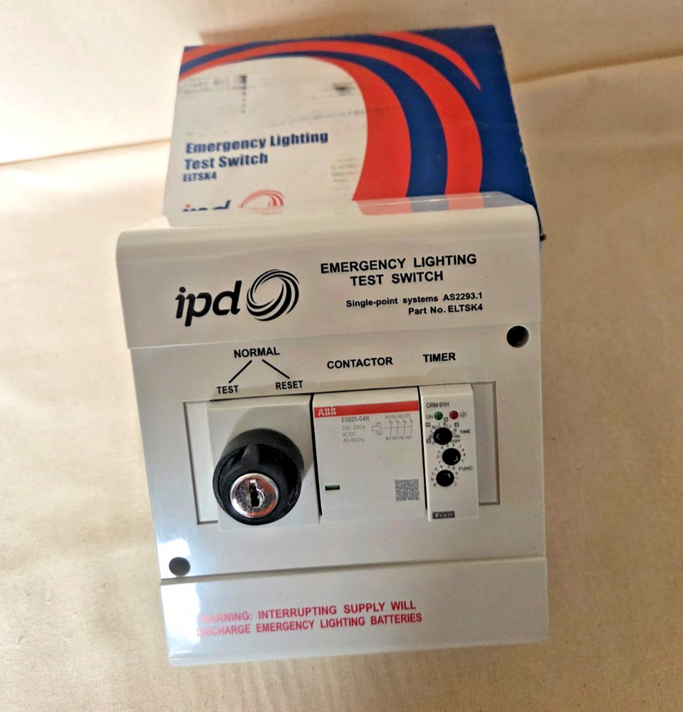 IPD Emergency Lightning Test Switch ELTSK4 25A 240 VAC