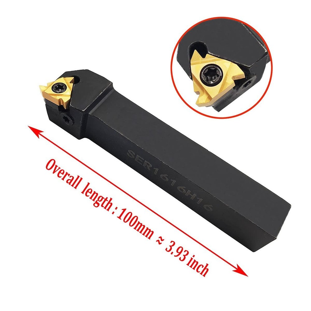 3/4" SER2020K16 Lathe Tool Threading Insert Turning Tool Holder+16ER AG60 insert