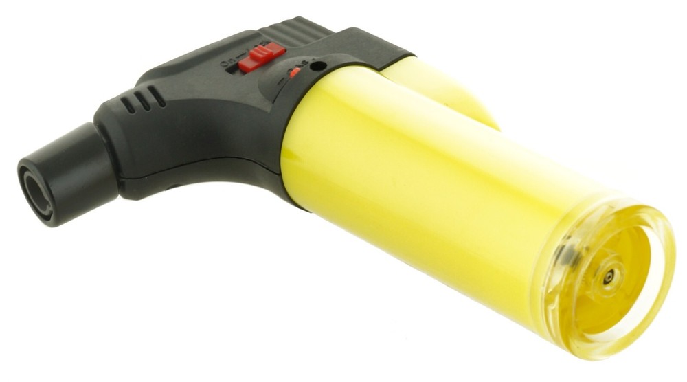 12 Pack Jumbo 4" Single Jet Flame Torch Gun Lighter Refillable Lockable Neon