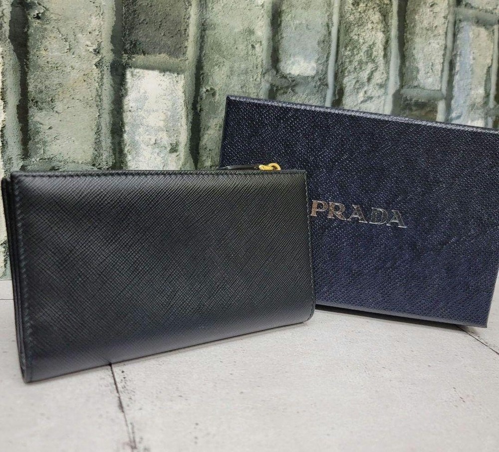 PRADA Saffiano 1ML009 Black Wallet