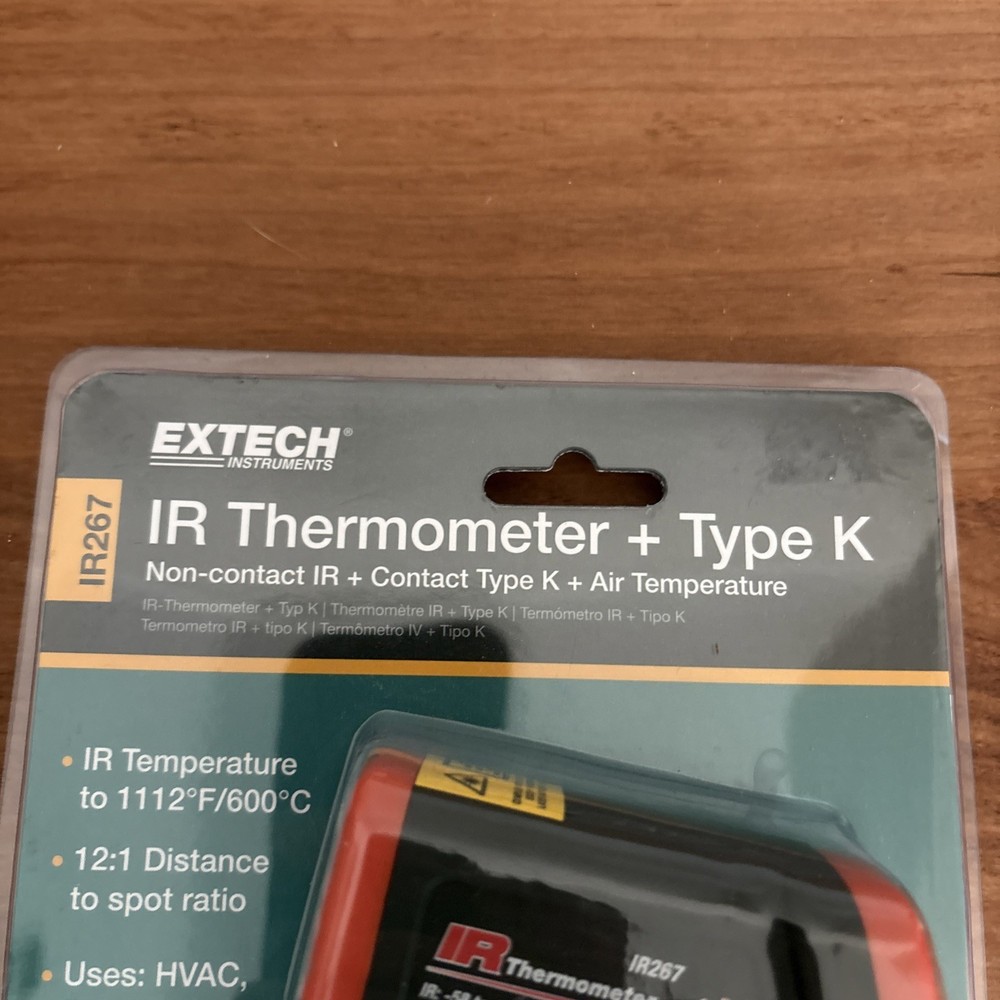 Extech IR267: Mini Infrared Thermometer with Type K
