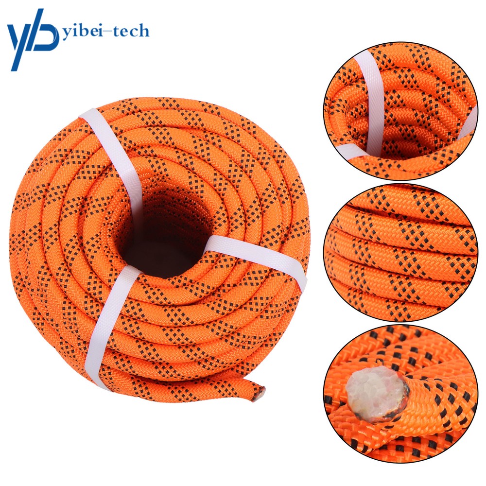 200FT Double Braid Polyester Rope Arborist Bull Tree Rigging Work Utility 1/2"