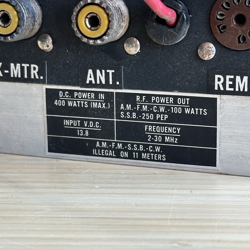 Vintage Rare Tornado 100 HF Linear Amplifier - Untested