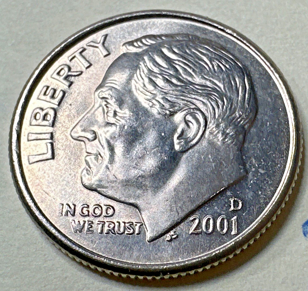 2001 (D)  US Roosevelt Dime 10C  7478N