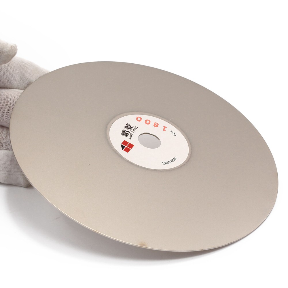 6" inch Diamond coated Flat Lap Disc Lapidary lapping disk 1800 Fine