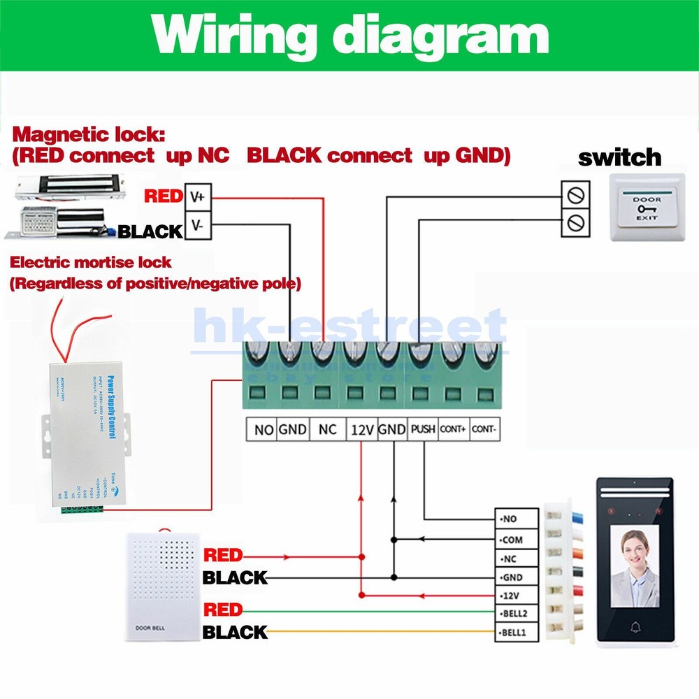 12V 5A Door Access Power Supply for Entry Exit Control System Electric Lock 60W