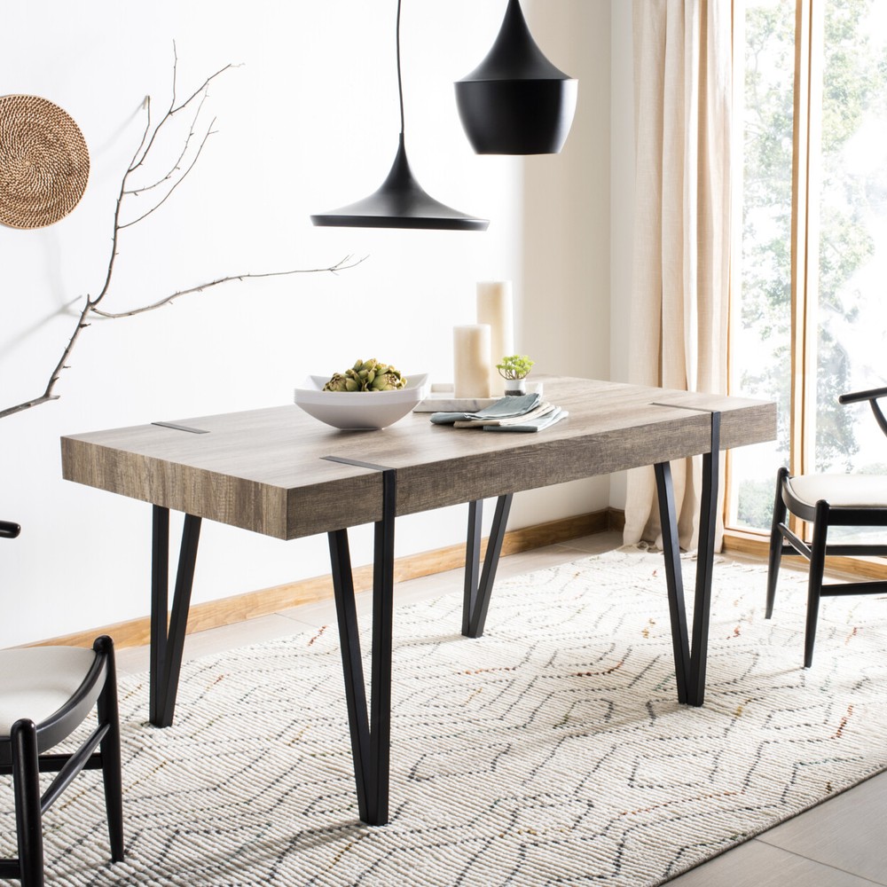 SAFAVIEH Alyssa Dining Table | Multi / Brown |