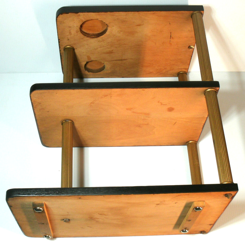 Vintage Art Deco 3-Tier Side Table 1930s