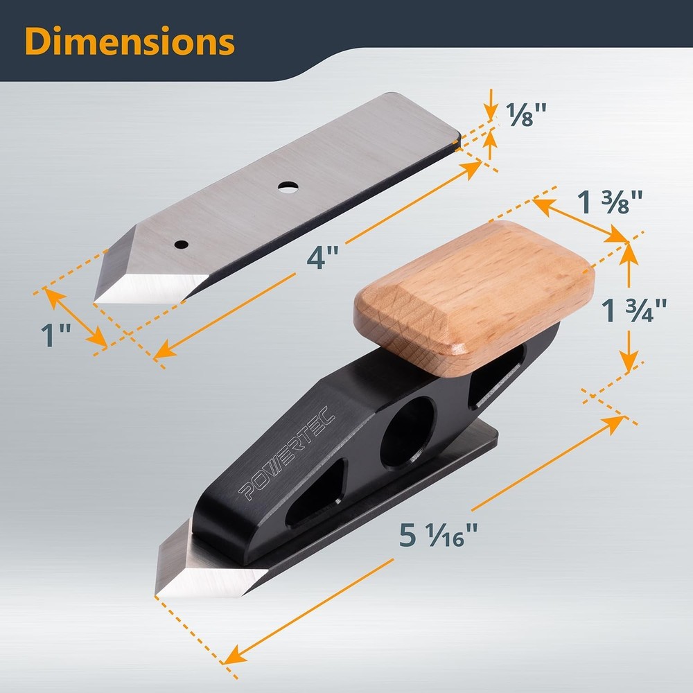 Chisel Plane with Spear Point Blade – Compact Edge Trimming Tool for Woodwork...