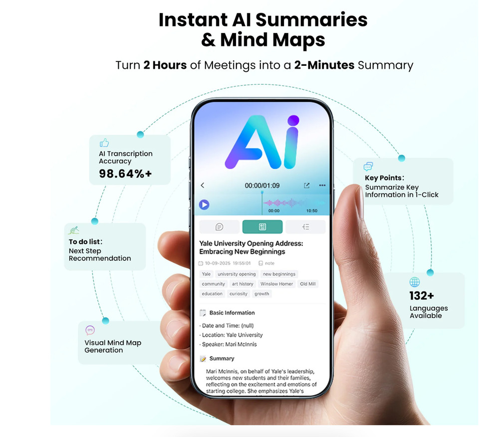 AI Voice Recorder ChatGPT 5 — Transcribe, Summarize | Ailith RecNote
