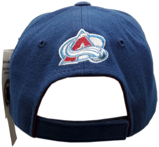 Colorado Avalanche Hat Script Stitched Logo Adjustable Strap Navy
